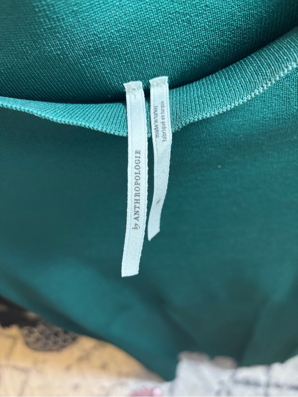 Anthropologie Teal Sleeveless Mock Neck Dress - Picture 6 of 7